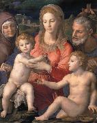 Agnolo Bronzino Holy Family with St  Anne and the infant oil on canvas